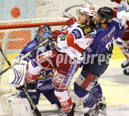 EBEL. Eishockey Bundesliga. EC KAC gegen Alba Volan SAPA Fehervar AV19. Manuel Geier (KAC), HETENYI  Zoltan, MAKLARI Erik (Alba Volan). Klagenfurt, am 28.12.2010.
Foto: Kuess 

---
pressefotos, pressefotografie, kuess, qs, qspictures, sport, bild, bilder, bilddatenbank