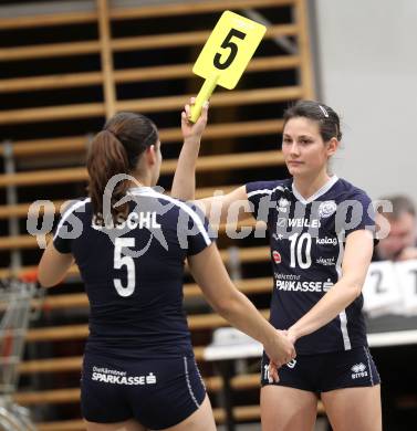 Volleyball MEL. ATSC Wildcats gegen VK Modranska Prostejov. Malgorzata Goeschl, Anna Hoedl (Wildcats). Klagenfurt, 7.1.2011.
Foto: Kuess
---
pressefotos, pressefotografie, kuess, qs, qspictures, sport, bild, bilder, bilddatenbank