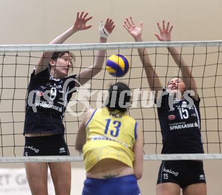 Volleyball MEL. ATSC Wildcats gegen VK Modranska Prostejov. Heike Jensen, Jennifer Banse (Wildcats). Klagenfurt, 7.1.2011.
Foto: Kuess
---
pressefotos, pressefotografie, kuess, qs, qspictures, sport, bild, bilder, bilddatenbank