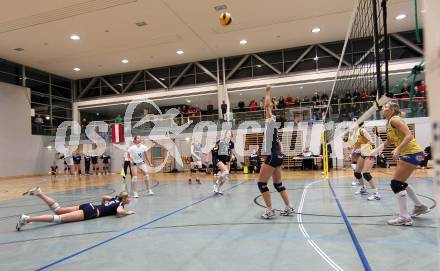 Volleyball MEL. ATSC Wildcats gegen VK Modranska Prostejov. Jennifer Banse, Elena Kaaden, Heike Jensen, Malgorzata Goeschl (Wildcats). Klagenfurt, 7.1.2011.
Foto: Kuess
---
pressefotos, pressefotografie, kuess, qs, qspictures, sport, bild, bilder, bilddatenbank