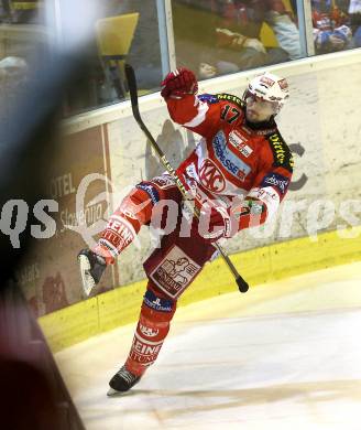 EBEL. Eishockey Bundesliga. EC KAC gegen HK Acroni Jesenice. Torjubel Gregor Hager (KAC). Klagenfurt, am 9.1.2011.
Foto: Kuess 

---
pressefotos, pressefotografie, kuess, qs, qspictures, sport, bild, bilder, bilddatenbank