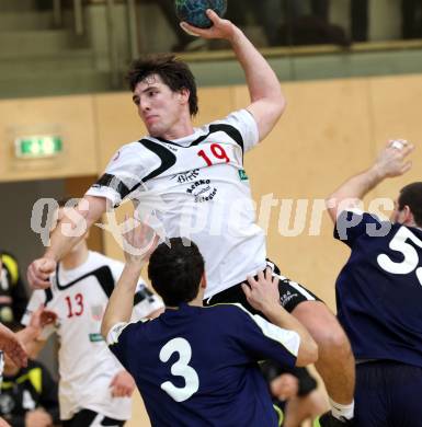 Handball Bundesliga. SC Ferlach gegen Hollabrunn. Markus Suppan (Ferlach), Konstatin Kriechbaum (Hollabrunn). Ferlach, 15.1.2011.
Foto: Kuess
---
pressefotos, pressefotografie, kuess, qs, qspictures, sport, bild, bilder, bilddatenbank