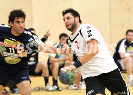 Handball Bundesliga. SC Ferlach gegen Hollabrunn. Christian Koschu (Ferlach), Lukas Nebes (Hollabrunn). Ferlach, 15.1.2011.
Foto: Kuess
---
pressefotos, pressefotografie, kuess, qs, qspictures, sport, bild, bilder, bilddatenbank