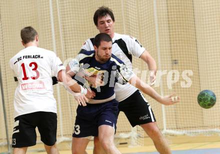 Handball Bundesliga. SC Ferlach gegen Hollabrunn. Tobias Huber, Primoz Drozina (Ferlach), Andreas Czech (Hollabrunn). Ferlach, 15.1.2011.
Foto: Kuess
---
pressefotos, pressefotografie, kuess, qs, qspictures, sport, bild, bilder, bilddatenbank