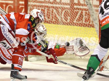 EBEL. Eishockey Bundesliga. EC KAC gegen HDD TILIA Olimpija Ljubljana. Markus Pirmann, Andy Chiodo (KAC). Klagenfurt, am 16.1.2011.
Foto: Kuess 

---
pressefotos, pressefotografie, kuess, qs, qspictures, sport, bild, bilder, bilddatenbank