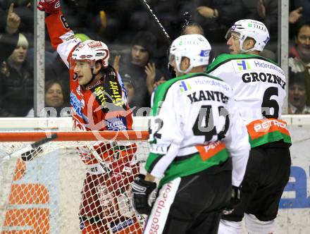 EBEL. Eishockey Bundesliga. EC KAC gegen HDD TILIA Olimpija Ljubljana. Torjubel Tyler Spurgeon (KAC). Klagenfurt, am 16.1.2011.
Foto: Kuess 

---
pressefotos, pressefotografie, kuess, qs, qspictures, sport, bild, bilder, bilddatenbank