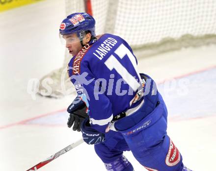 EBEL. Eishockey Bundesliga. EC VSV gegen  SAPA Fehervar AV19. Langfeld Josh (VSV). Villach, am 14.1.2011.
Foto: Kuess
---
pressefotos, pressefotografie, kuess, qs, qspictures, sport, bild, bilder, bilddatenbank