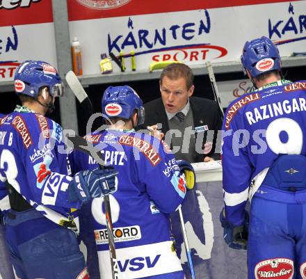 EBEL. Eishockey Bundesliga. EC VSV gegen  SAPA Fehervar AV19. Trainer Stroemwall Johan (VSV). Villach, am 14.1.2011.
Foto: Kuess
---
pressefotos, pressefotografie, kuess, qs, qspictures, sport, bild, bilder, bilddatenbank