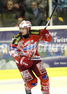 EBEL. Eishockey Bundesliga. EC KAC gegen HDD TILIA Olimpija Ljubljana. Hager Gregor (KAC). Klagenfurt, am 16.1.2011.
Foto: Kuess 

---
pressefotos, pressefotografie, kuess, qs, qspictures, sport, bild, bilder, bilddatenbank