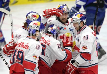 EBEL. Eishockey Bundesliga. EC  VSV gegen EC Red Bull Salzburg.  Torjubel Salzburg. Villach, am 21.1.2011.
Foto: Kuess 


---
pressefotos, pressefotografie, kuess, qs, qspictures, sport, bild, bilder, bilddatenbank