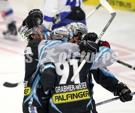 EBEL. Eishockey Bundesliga. EC  VSV gegen EHC LIWEST Linz. Torjubel  (Linz). Villach, am 23.1.2011.
Foto: Kuess 


---
pressefotos, pressefotografie, kuess, qs, qspictures, sport, bild, bilder, bilddatenbank