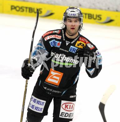 EBEL. Eishockey Bundesliga. EC  VSV gegen EHC LIWEST Linz.  Torjubel Justin Keller (Linz). Villach, am 23.1.2011.
Foto: Kuess 


---
pressefotos, pressefotografie, kuess, qs, qspictures, sport, bild, bilder, bilddatenbank