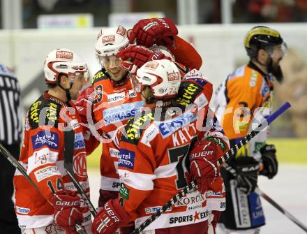 EBEL. Eishockey Bundesliga. KAC gegen Graz 99ers.  Torjubel KAC. Klagenfurt, am 25.1.2011.
Foto: Kuess 

---
pressefotos, pressefotografie, kuess, qs, qspictures, sport, bild, bilder, bilddatenbank