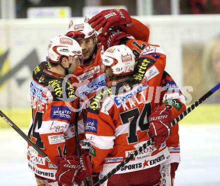 EBEL. Eishockey Bundesliga. KAC gegen Graz 99ers.  Torjubel KAC. Klagenfurt, am 25.1.2011.
Foto: Kuess 

---
pressefotos, pressefotografie, kuess, qs, qspictures, sport, bild, bilder, bilddatenbank