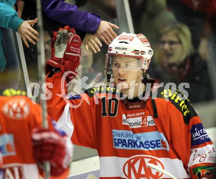 EBEL. Eishockey Bundesliga. KAC gegen Graz 99ers. Tyler Scofield (KAC). Klagenfurt, am 25.1.2011.
Foto: Kuess 

---
pressefotos, pressefotografie, kuess, qs, qspictures, sport, bild, bilder, bilddatenbank