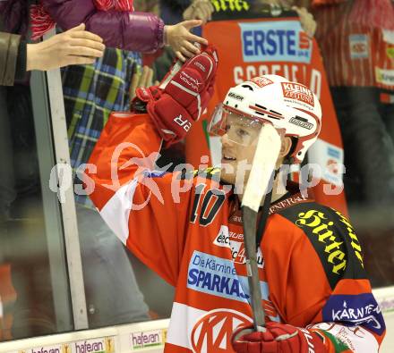 EBEL. Eishockey Bundesliga. KAC gegen Graz 99ers.  Tyler Scofield (KAC). Klagenfurt, am 25.1.2011.
Foto: Kuess 

---
pressefotos, pressefotografie, kuess, qs, qspictures, sport, bild, bilder, bilddatenbank