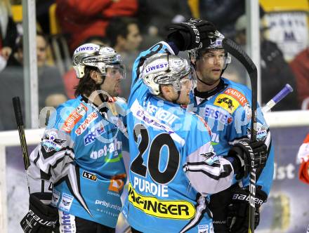 EBEL. Eishockey Bundesliga. KAC gegen EHC LIWEST BLACK WINGS LINZ. Torjubel Linz. Klagenfurt, am 28.1.2011.
Foto: Kuess 

---
pressefotos, pressefotografie, kuess, qs, qspictures, sport, bild, bilder, bilddatenbank