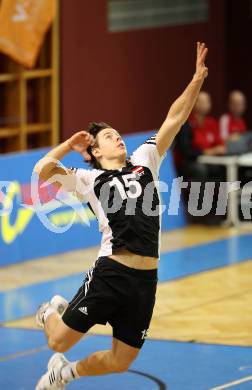 Volleyball MEVZA. Team Club Austria gegen SK Posojilnica Aich/Dob. Simon Fruehbauer (Austria). Klagenfurt, 29.1.2011.
Foto: Kuess 

---
pressefotos, pressefotografie, kuess, qs, qspictures, sport, bild, bilder, bilddatenbank