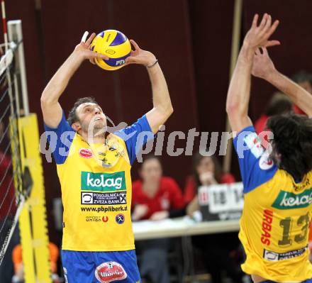 Volleyball MEVZA. Team Club Austria gegen SK Posojilnica Aich/Dob. Robert Koch, Gerald Reiser (Aich/Dob). Klagenfurt, 29.1.2011.
Foto: Kuess 

---
pressefotos, pressefotografie, kuess, qs, qspictures, sport, bild, bilder, bilddatenbank