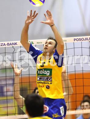 Volleyball. GM Capital Challenge Cup Men 2010/2011.  SK Posojilnica Aich/Dob (AUT)  vs VC Prefaxis MENEN (Bel).  Koch Robert (Aich/Dob). Prevalje, 1.2.2011.
Foto: Kuess

---
pressefotos, pressefotografie, kuess, qs, qspictures, sport, bild, bilder, bilddatenbank