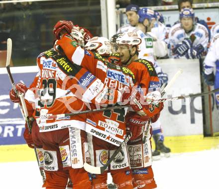 EBEL. Eishockey Bundesliga. KAC gegen VSV. Torjubel KAC. Klagenfurt, am 4.2.2011.
Foto: Kuess 

---
pressefotos, pressefotografie, kuess, qs, qspictures, sport, bild, bilder, bilddatenbank