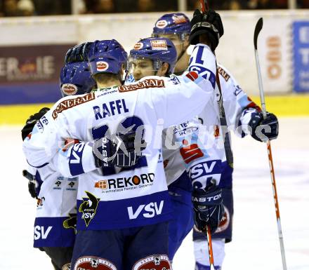 EBEL. Eishockey Bundesliga. KAC gegen VSV. Torjubel VSV. Klagenfurt, am 4.2.2011.
Foto: Kuess 

---
pressefotos, pressefotografie, kuess, qs, qspictures, sport, bild, bilder, bilddatenbank