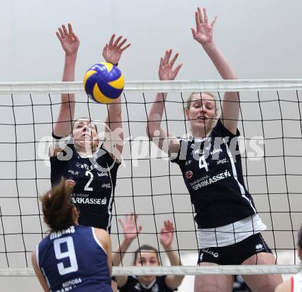 Volleyball EL. ATSC Wildcats gegen ZOK Rijeka. Elisabeth Schilcher, Sabrina Mueller (Wildcats). Klagenfurt, am 5.2.2011.
Foto: Kuess
---
pressefotos, pressefotografie, kuess, qs, qspictures, sport, bild, bilder, bilddatenbank