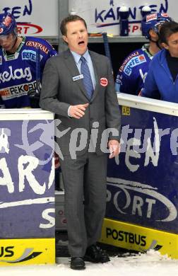 EBEL. Eishockey Bundesliga. EC  VSV gegen Graz 99ers .  Trainer Mike Stewart (VSV). Villach, am 11.2.2011.
Foto: Kuess 


---
pressefotos, pressefotografie, kuess, qs, qspictures, sport, bild, bilder, bilddatenbank