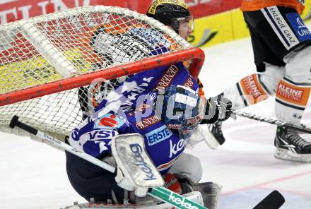 EBEL. Eishockey Bundesliga. EC  VSV gegen Graz 99ers .  Bernhard Starkbaum (VSV). Villach, am 11.2.2011.
Foto: Kuess 


---
pressefotos, pressefotografie, kuess, qs, qspictures, sport, bild, bilder, bilddatenbank