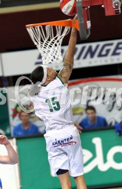 Basketball Bundesliga.  Woerthersee Piraten gegen UBSC Raiffeisen Graz.  Thomas Kennedy (Piraten). Klagenfurt, 12.2.2011
Foto:  Kuess

---
pressefotos, pressefotografie, kuess, qs, qspictures, sport, bild, bilder, bilddatenbank