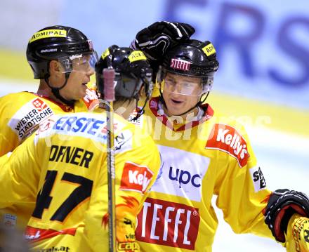 EBEL. Eishockey Bundesliga. KAC gegen EV Vienna Capitals. Torjubel Caps. Klagenfurt, am 13.2.2011.
Foto: Kuess 

---
pressefotos, pressefotografie, kuess, qs, qspictures, sport, bild, bilder, bilddatenbank