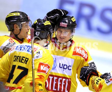 EBEL. Eishockey Bundesliga. KAC gegen EV Vienna Capitals. Torjubel Caps. Klagenfurt, am 13.2.2011.
Foto: Kuess 

---
pressefotos, pressefotografie, kuess, qs, qspictures, sport, bild, bilder, bilddatenbank