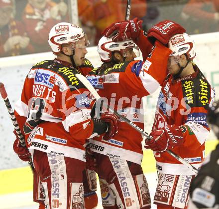 EBEL. Eishockey Bundesliga. KAC gegen EV Vienna Capitals. Torjubel KAC. Klagenfurt, am 13.2.2011.
Foto: Kuess 

---
pressefotos, pressefotografie, kuess, qs, qspictures, sport, bild, bilder, bilddatenbank