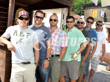 EBEL. Eishockey Bundesliga. VSV in Tarvis. Nico Toff, Nikolas Petrik, Gerhard Unterluggauer, Derek Damon, Kevin Mitchell, Jonathan Ferland, Tomaz Razingar. Tarvis, am 11.8.2010.
Foto: Kuess
---
pressefotos, pressefotografie, kuess, qs, qspictures, sport, bild, bilder, bilddatenbank