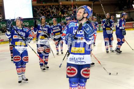 EBEL. Eishockey Bundesliga. EC  VSV gegen KAC. Jubel VSV. Villach, am 18.2.2011.
Foto: Kuess 


---
pressefotos, pressefotografie, kuess, qs, qspictures, sport, bild, bilder, bilddatenbank