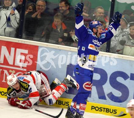 EBEL. Eishockey Bundesliga. EC  VSV gegen KAC.  Torjubel Tomaz Razingar (VSV). Villach, am 18.2.2011.
Foto: Kuess 


---
pressefotos, pressefotografie, kuess, qs, qspictures, sport, bild, bilder, bilddatenbank