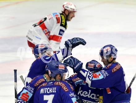 EBEL. Eishockey Bundesliga. EC  VSV gegen KAC.  Torjubel VSV. Villach, am 18.2.2011.
Foto: Kuess 


---
pressefotos, pressefotografie, kuess, qs, qspictures, sport, bild, bilder, bilddatenbank