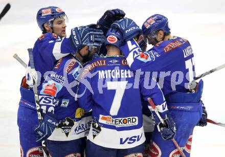 EBEL. Eishockey Bundesliga. EC  VSV gegen KAC. Torjubel VSV. Villach, am 18.2.2011.
Foto: Kuess 


---
pressefotos, pressefotografie, kuess, qs, qspictures, sport, bild, bilder, bilddatenbank