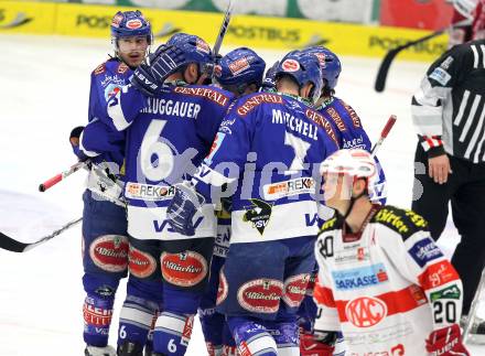 EBEL. Eishockey Bundesliga. EC  VSV gegen KAC.  Torjubel VSV. Villach, am 18.2.2011.
Foto: Kuess 


---
pressefotos, pressefotografie, kuess, qs, qspictures, sport, bild, bilder, bilddatenbank