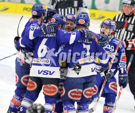 EBEL. Eishockey Bundesliga. EC  VSV gegen KAC.  Torjubel VSV. Villach, am 18.2.2011.
Foto: Kuess 


---
pressefotos, pressefotografie, kuess, qs, qspictures, sport, bild, bilder, bilddatenbank