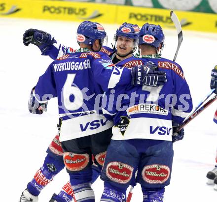 EBEL. Eishockey Bundesliga. EC  VSV gegen KAC.  Torjubel VSV. Villach, am 18.2.2011.
Foto: Kuess 


---
pressefotos, pressefotografie, kuess, qs, qspictures, sport, bild, bilder, bilddatenbank