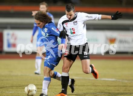 Fussball Erste Liga. WAC/St. Andrae gegen SV Groedig. Sandro Gotal,  (WAC), Peter Riedl (Groedig). Wolfsberg, 25.2.2011
Foto: Kuess

---
pressefotos, pressefotografie, kuess, qs, qspictures, sport, bild, bilder, bilddatenbank