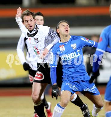 Fussball Erste Liga. WAC/St. Andrae gegen SV Groedig. Gernot Messner,   (WAC), Mersudin Jukic (Groedig). Wolfsberg, 25.2.2011
Foto: Kuess

---
pressefotos, pressefotografie, kuess, qs, qspictures, sport, bild, bilder, bilddatenbank