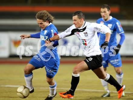 Fussball Erste Liga. WAC/St. Andrae gegen SV Groedig. Sandro Gotal,  (WAC), Peter Riedl (Groedig). Wolfsberg, 25.2.2011
Foto: Kuess

---
pressefotos, pressefotografie, kuess, qs, qspictures, sport, bild, bilder, bilddatenbank