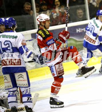 EBEL. Eishockey Bundesliga. KAC gegen KHL Medvescak Zagreb. Torjubel SHANTZ Jeffery,  (KAC). Klagenfurt, am 27.2.2011.
Foto: Kuess 

---
pressefotos, pressefotografie, kuess, qs, qspictures, sport, bild, bilder, bilddatenbank