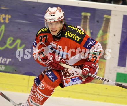 EBEL. Eishockey Bundesliga. KAC gegen KHL Medvescak Zagreb. HUNDERTPFUND Thomas (KAC). Klagenfurt, am 27.2.2011.
Foto: Kuess 

---
pressefotos, pressefotografie, kuess, qs, qspictures, sport, bild, bilder, bilddatenbank