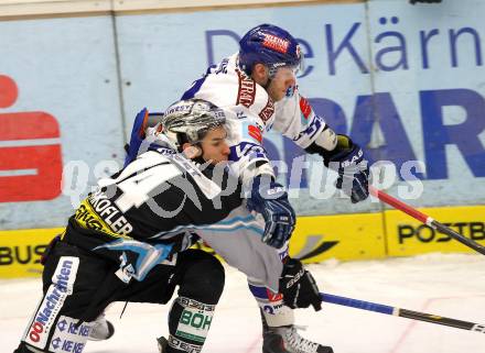 EBEL. Eishockey Bundesliga. EC  VSV gegen EHC LIWEST Linz. Matt Ryan (VSV), OBERKOFLER Daniel (Linz). Villach, am 27.2.2011.
Foto: Kuess 


---
pressefotos, pressefotografie, kuess, qs, qspictures, sport, bild, bilder, bilddatenbank