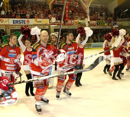 EBEL. Eishockey Bundesliga. EC KAC gegen KHL Medvescak Zagreb. Jubel KAC. Klagenfurt, am 3.3.2011.
Foto: Kuess 

---
pressefotos, pressefotografie, kuess, qs, qspictures, sport, bild, bilder, bilddatenbank