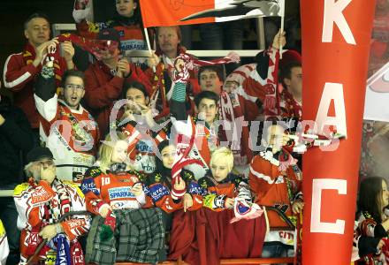 EBEL. Eishockey Bundesliga. EC KAC gegen KHL Medvescak Zagreb. Fans (KAC). Klagenfurt, am 3.3.2011.
Foto: Kuess 

---
pressefotos, pressefotografie, kuess, qs, qspictures, sport, bild, bilder, bilddatenbank