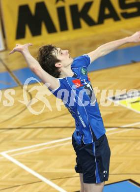 Volleyball AVL. VBL Woerthersee Loewen gegen Hypo Tirol Volleyballteam. Stefan Chrtiansky (Tirol). Klagenfurt, am 5.3.2011.
Foto: Kuess 
---
pressefotos, pressefotografie, kuess, qs, qspictures, sport, bild, bilder, bilddatenbank